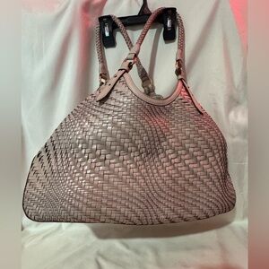Cole Haan Pink Woven Shoulder Bag